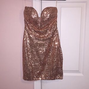 Tobi Rose Gold Sequin Dress